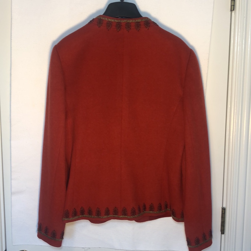 Carlisle Wool Rust Jacket, Size 14 - image 5